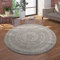 Paco Home Runder In- & Outdoor-Teppich, Flachgewebe Mit Sisal-Look Skandi-Design, In Grau, Grösse:Ø 120 cm Rund