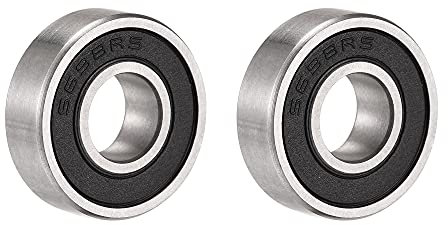 sourcing map S698-2RS Stainless Steel Ball Bearing 8x19x6mm Double Sealed Bearings 2pcs