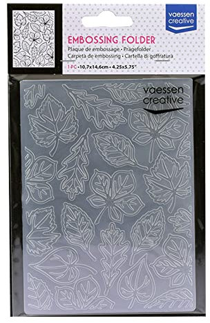Vaessen Creative Prägefolder Blätter, 5,7x4,25x0,19 inches