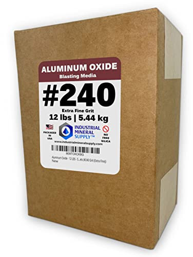 Aluminum Oxide - 12 LBS - Sand Blasting Abrasive Media for Sandblasters, Sandblast Guns and Blast Cabinets (#240 Grit (Extra Fine))