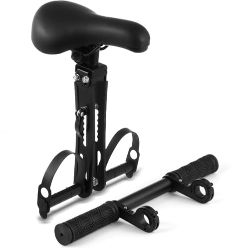Lnrueg Kids Bike Seat for Adult Bike, Kid Bike Seat with Handlebar and Foot Pedals, Front Mounted Child Bike Seat for Mountain Bikes, Parent-Child Cycling Seat Kit for Children 2-6 Years