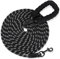 Schleppleine für Hunde, 3M 5M 10M 20M Lange schleppleine mit 2 Wirbelhaken, Trainingsleine für Kleine Mittlere und Große Hunde (Schwarz, 5M x 9mm)