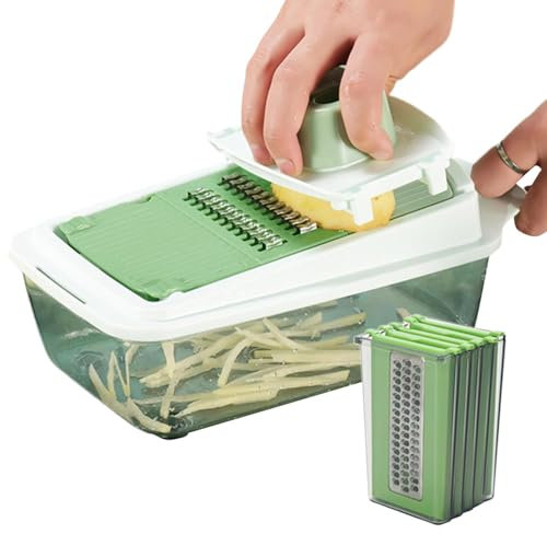 Tritaverdure | Affettatrice per cetrioli, tritatutto per aglio, multifunzionale | Tagliapomodoro, tagliapatate, affettaverdure per la famiglia, gli amici, l'uso domestico