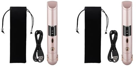 dissot 2X Plancha de Pelo Sin Cable PortáTil para Mini Plancha de Viaje Recargable USB con Placas de CeráMica