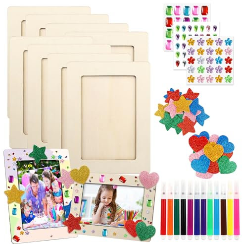 10 Stück Holzbilderrahmen zum Bemalen 20x15cm Bilderrahmen Holz Set, Holzrahmen, Bilderrahmen zum Bemalen, DIY Bilderrahmen Zum Selbstgestalten für Kinder, Deko, Hochzeit, Bemale für Geburtstage