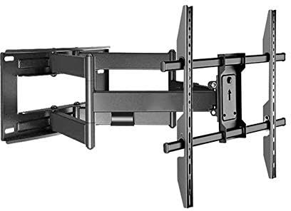 Support mural pour TV Full Motion - Pivotant et inclinable - Réglable - Pour écrans plats et incurvés LED LCD de 50 à 100 - Robuste jusqu'à 120 kg - Ajustement universel pour installation home cinéma