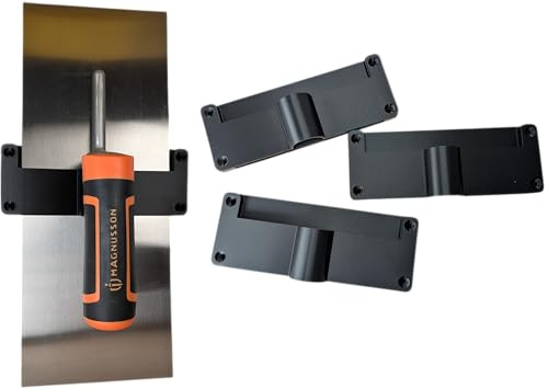 3 Pack | Trowel Holder Wall Mount – Plastering & Brick Trowel Storage Rack for Garage, Workshop & Van – Fits up to 5 Inch Trowels (Black)