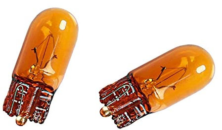 2x WY5W 12V T10 W2.1x9x5d Original Jurmann Trade Orange Amber Ersatz Halogen Birne für Blinkleuchte - Blinker vorne Blinker hinten Blinker seitlich E-geprüft