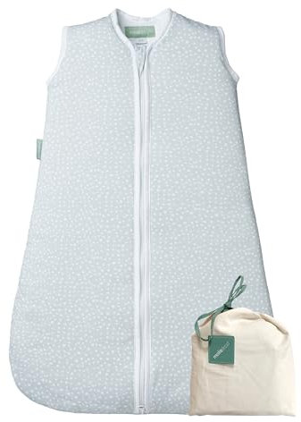 molis&co - Baby Schlafsack ärmellos - Ideal für den Winter - Babyschlafsack tog 2.5 ohne Ärmel - 100% Baumwolle (Oeko-TEX 100), Premium Qualität - Grey Print (95 cm, 18-36 Monate)