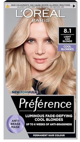 L'Oreal Paris Tinte para el cabello Preference, color de cabello permanente luminoso y de larga duración, 8.1 Copenhague
