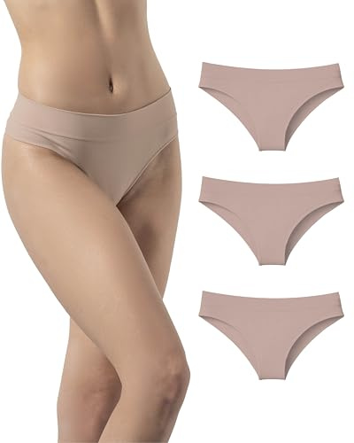 Risalti Slip Donna Brasiliana Microfibra 3 pz - Mutande Brasiliana Donna Elasticizzate, Mutande Senza Cuciture ed Etichette, Slip Intimo Tanga Traspirante più Morbido del Cotone – Made in Italy