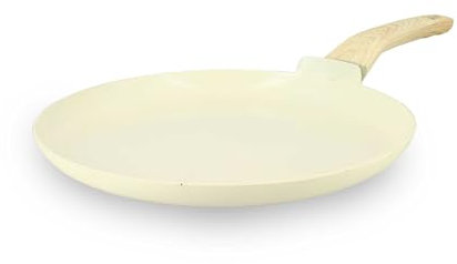 MENASTYL - Crêpière 26cm Colorama crème - En Aluminium - Revêtement antiadhésif en céramique - Tous feux dont induction