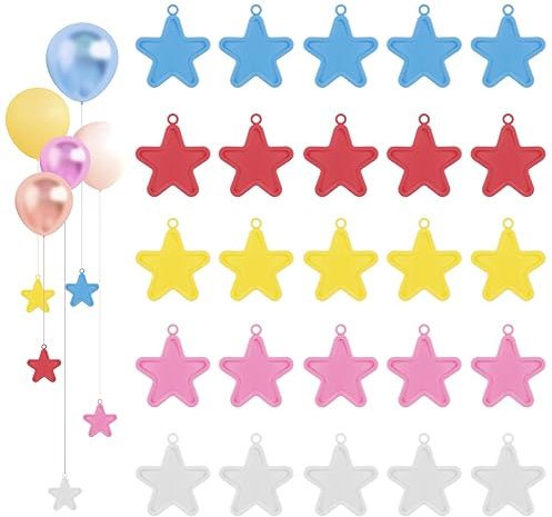 25 pezzi fermacapelli, peso palloncini per palloncini a elio, palloncini, pesi, pesi per palloncini a elio, pesi colorati per matrimoni, compleanni, feste
