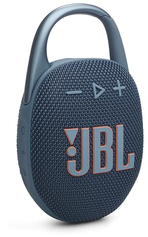JBL Clip 5 - Ultra-Portable, Waterproof & Dustproof Bluetooth Speaker, Big JBL Pro Sound with Punchy bass, Integrated Carabiner, Up to 12 Hours of Play, Made in Part with Recycled Materials (Blue)