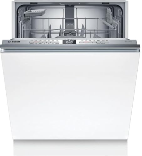 Bosch SBV4ETX08E, Serie 4, Smarter XXL-Geschirrspüler Vollintegriert 60 cm, Besteckkorb, Spülmaschine mit Programmassistent, sehr Leise, Rackmatic, Automatische Türöffnung, InfoLight, AquaStop