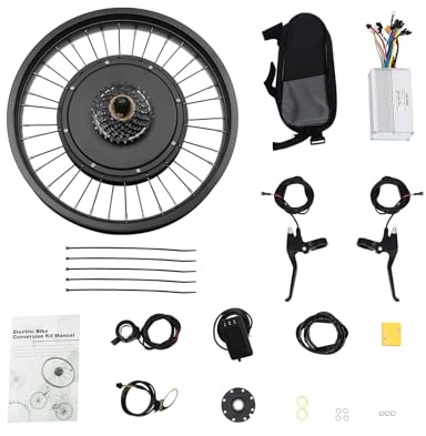 UHDUIG 48V 1000W ruota posteriore elettrica kit motore mozzo bicicletta elettrica kit di conversione motore senza spazzole con display LCD, manopola per pollice
