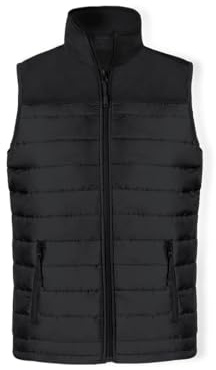 Genérico Chaleco Resistente al Viento y al Agua de Soft Shell/Poliéster para Hombre (Talla XXL, Negro)