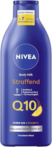 NIVEA Q10 Latte per il corpo rassodante, lozione per la pelle più tonica e migliora l'elasticità in 7 giorni, crema per il corpo con puro Q10, vitamina C e piacevole profumo d'arancia (400 ml)