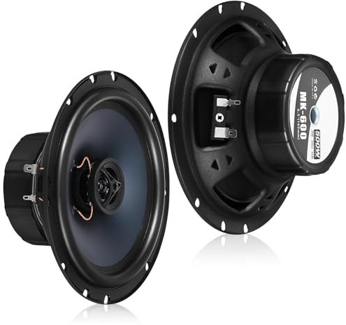 FUNOMOCYA Altavoces para Coche de 6.5 Pulgadas, Par Coaxial de Plástico Potencia Máxima de 120w, Diseño para Modificaciones y Sistema de Sonido Nítido y Potente