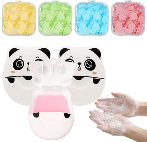 7 Pezzi 400 Fogli di Sapone da Viaggio, Sapone in Fogli, Sapone in Fogli da Viaggio, Fogli di Sapone Portatili Carta da Viaggio da Campeggio USA E Getta Pulito E Igienico Quando Si Esce