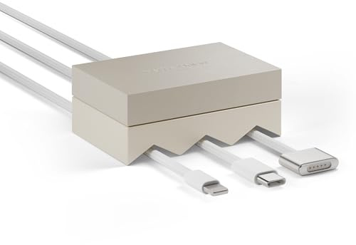 Native Union Weighter – Kabelvikt/hållare skrivbordstillbehör för arbetsyta eller nattduksbord – halkfri kabelorganisatör – metall- och silikondesign – för alla kablar inklusive USB-C och blixt