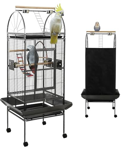 Sinopet 68'' Large Parrot Cage, Large Bird Cages for Parrots,Conure Cage for Birds, Cockatiel Cage with Play Top,Feeders,Slide-Out Tray,Seed Catcher,Birdcage Toys for Cockatoo,African Grey,Lovebird