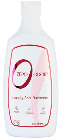 Zero Odor – Laundry Odor Eliminator - Permanently Eliminate laundry Odor – Patented Molecular Technology Best For Clothes, Towels & Linens, Shoes, Bags, Etc. - rinse and refresh Again, 16oz