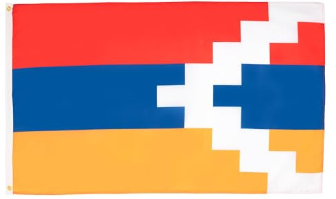 AZ FLAG - Drapeau Haut-Karabagh - 150x90 cm - Drapeau Artsakh - Haut-Karabakh - Arménie 100% Polyester Avec Oeillets Métalliques Intégrés - Pavillon 110 g