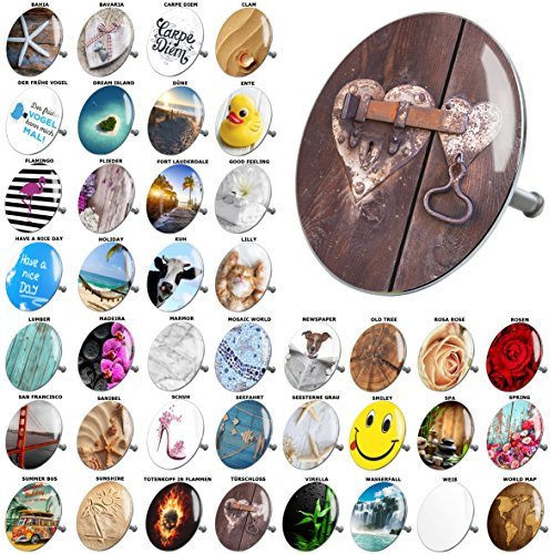 Sanilo Badewannenstöpsel, viele schöne Stöpsel für die Badewanne zur Auswahl, universal mit Motiv (Türschloss)