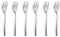 B&R VISTA Kuchengabel Set, 6-teilig, 18/10 Edelstahl rostfrei, Kuchengabeln 6 Stück, Set für 6 Personen, Spülmaschinenfest, Kuchen-Besteck Set 6 Personen