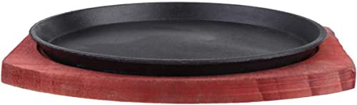 Gjutjärn Fajita Set Panne Japansk bifftallrik Teppanyaki Grillpanna Elektrisk Grillpanna BBQ Grillpanna for Restaurang Hem Kök Matlagningsutrustning 19CM