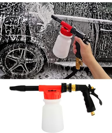 Bil skumpistol 900 ml, skumkanon, skumspruta, automatisk rengöring skumpistol, justerbar skumlans skummunstycke som används i bil- och motorcykelträdgårdar