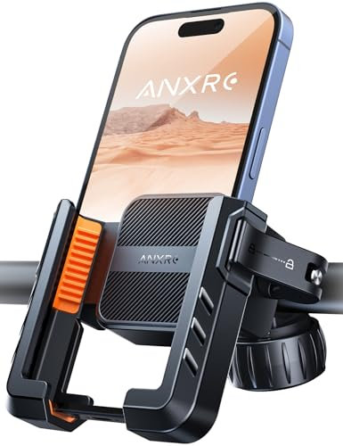 ANXRE Handyhalterung Fahrrad Lenker, Handyhalter Motorrad [360° Drehbar & 1S-Freigabe] Universal Fahrrad Handyhalterung Lenker Motorrad für iPhone 16/15/14/13 Pro Max Android (Alle 4.7-7 Smartphone