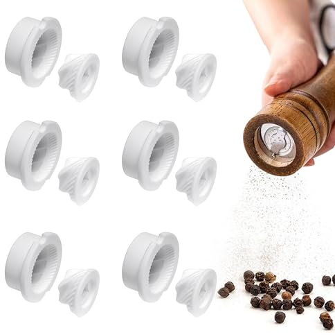 ROLMZJX pezzi di ricambio macinapepe, sale e pepe macinino in ceramica nucleo macinapepe accessori per mulini sale pepe o spezie fai da te（6PCS）