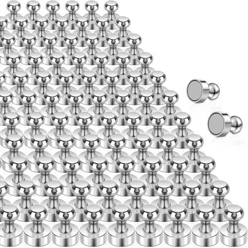 Pack of 150 Strong Magnets, Neodymium Magnet, Extra Strong Mini Magnet for Fridge, Magnetic Board, Cone Magnets, Pegboard, Pin Board, Small Magnets for Whiteboard, Office, Metal Fridge Magnets