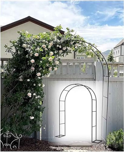 WCQSYY Arco Da Giardino in Metallo,Arco Per Rose Per Piante Rampicanti,Resistente Padiglione Da Giardino,Traliccio,Pergolati Alle Intemperie E Autoportante,Con Base,Facile Da Montare,Verde,W3.5M*H2.2M