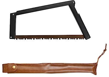 Handsaw Folding, Manganese Steel Blade, Aluminum Alloy Handle for Woodworking, Camping, Survival (Black)