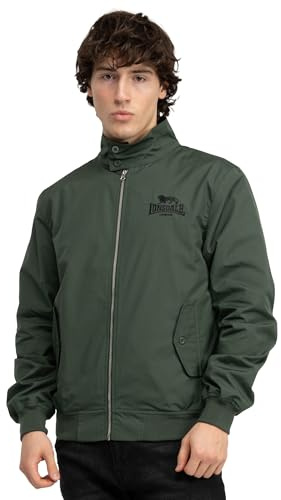 Lonsdale Veste pour homme, coupe ajustée, classique, olive/noir, XXXL