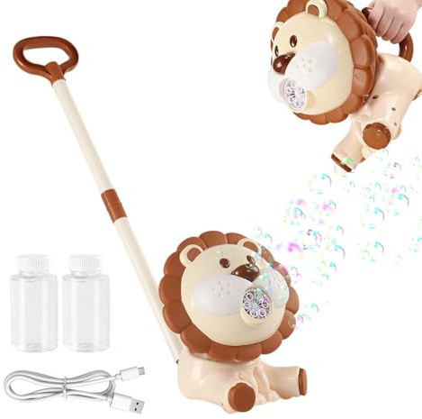 Machine à Bulles Automatique | Pulvérisateur de mousse automatique en forme de lion avec fonction d'impression, Tondeuse à gazon à bulles rechargeable pour , pour fête d'anniversaire, jeux en