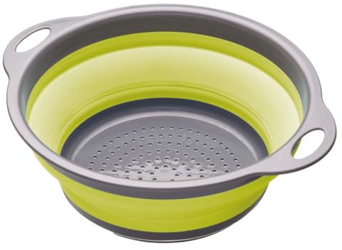 Kitchencraft Colourworks Passoire Pliable, Verte, 24cm, Green