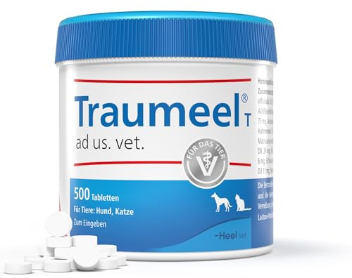 Traumeel T ad us. vet. 500 Tabletten | Natürliches Tierarzneimittel für Hunde und Katzen | Made in Germany