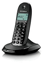 Motorola C1001, Teléfono Fijo, DC-in jack, Negro