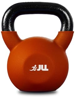 JLL Kettlebell, Neoprene Coated Cast Iron Kettlebells for Home Gym Resistance Training - 8kg