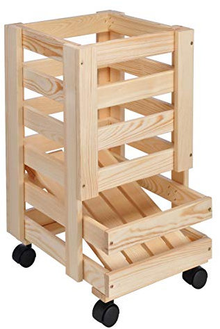Haushalt International Kartoffelkiste Obstkiste Holzkiste für Kartoffeln Äpfel 30x37x52,5cm 90000