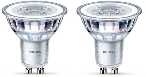 Philips LED Classic GU10 Lampe, 35 W, klar, warmweiß, 2er Pack
