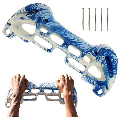 Get Out! Doorway Hangboard Klettern Griffbrett Klettern Training Board Klettern Griffbrett - Weiß und Blau Swirl