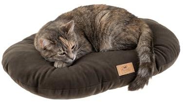 Ferplast Panier Chat, Coussin pour Chiens de Petite Taille, Lavable, Tapis Chien Chat pour Niches et Voitures, en Micropolaire avec Rembourrage Doux 55 x 36 cm. Gris
