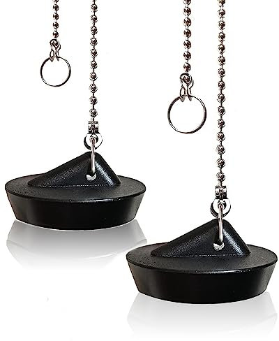 2 Pièces Générique Bouchons d'Evacuation en Caoutchouc pour Baignoire, Évier de Cuisine et Lavabo