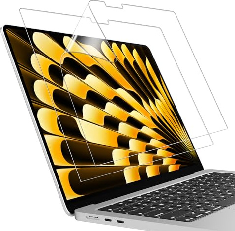 HD-skärmskydd för MacBook Air 15,5 tum A2941 släppt 2023 med M2-chip 5H PET-skyddsskal laptop-tillbehör (2-pack)