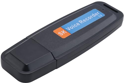 MARKELL Recargable PortáTil U-Disk USB Grabadora de Voz de Audio Digital Mini DictáFono Grabadora Activada - Negro